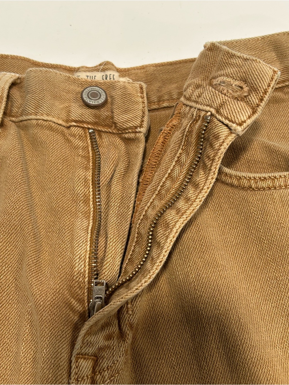 Free People We The Free Wide Leg Jeans Brown High Waist 27 Cotton OB885008 EUC - Picture 5 of 11